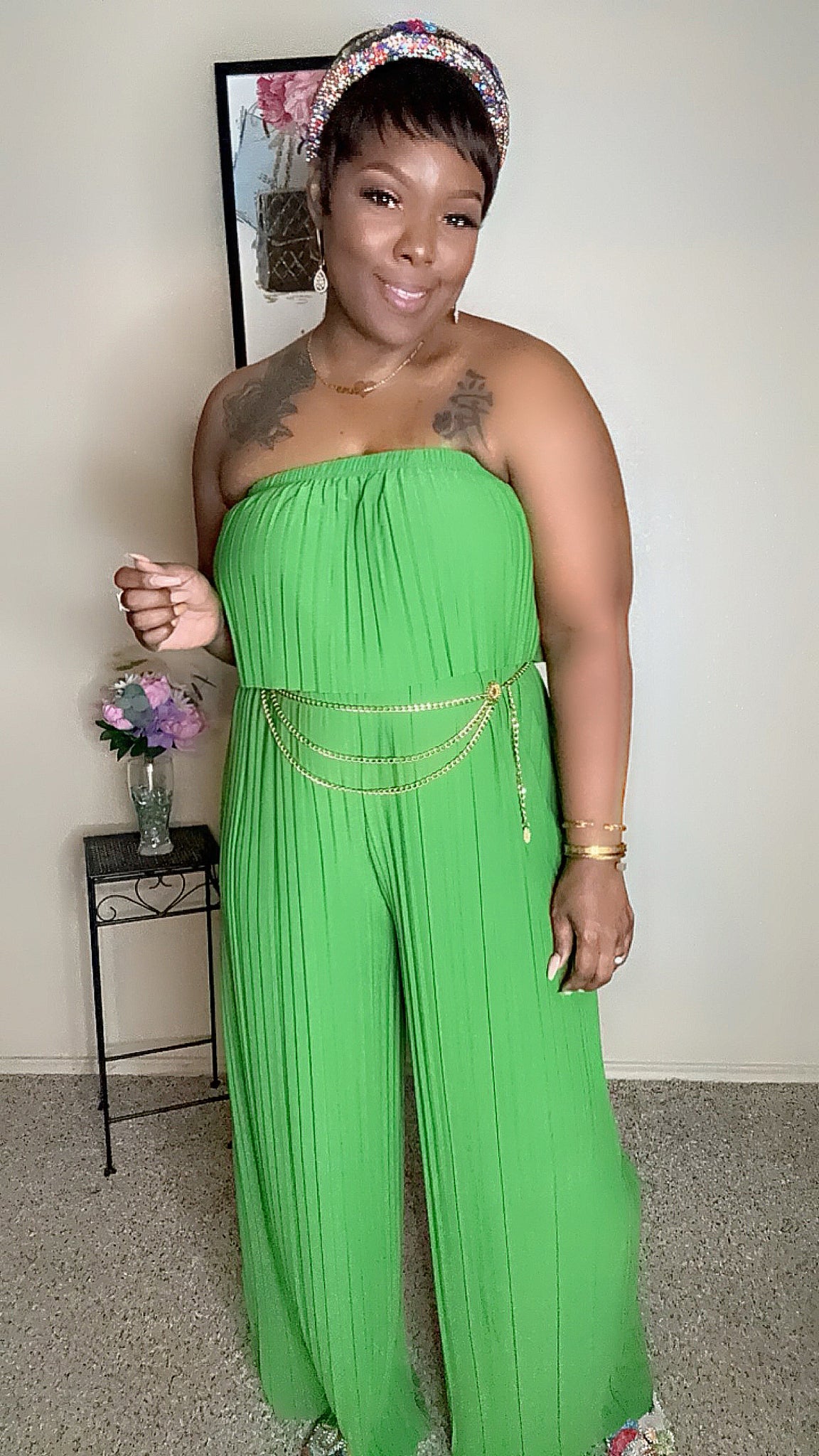 Pretty N Pleated (Kelly Green)