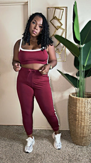 Werk Out (Burgundy) Set