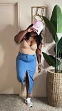 HIGH SLITS DENIM SKIRT