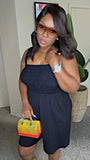 Shy Girl Romper (PLUS) BLACK