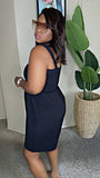 Shy Girl Romper (PLUS) BLACK